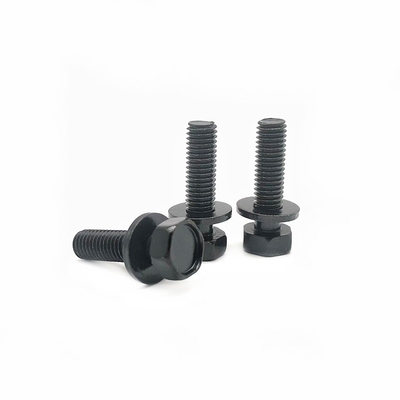 Boulon hexagonal à haute résistance au carbone avec plaquette plate et vis hexagonale combinée en acier