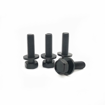 Boulon hexagonal à haute résistance au carbone avec plaquette plate et vis hexagonale combinée en acier