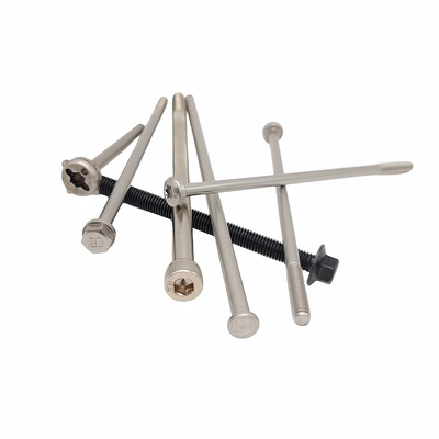 Traitement de l'étiquette de la couronne vis longue sur mesure pour moteur, vis à tête de prise hexagonale longue pour servo-moteur