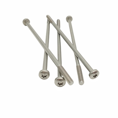 Boutons de tête en acier inoxydable partiellement fileté Matériau en forme de fleur Groove T30 T25 T20 T15 Longueur de tête personnalisable