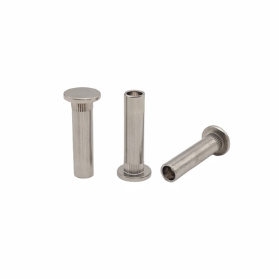 Résistant aux éclaboussures de sel en acier inoxydable Tête plate Rivets semi-hollow Rivets en acier inoxydable Rivets dentelés Rivets à pression