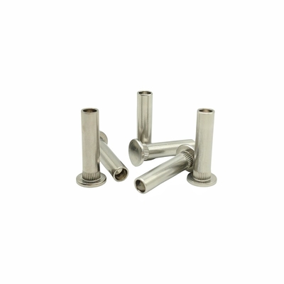 Parties en forme spéciale non standard de rivets creux en acier inoxydable.