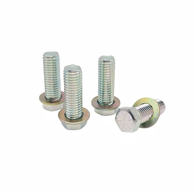 Boulon hexagonal noir Dacromet sur mesure, revêtu d'une vis hexagonale à fil complet en zinc coloré et écologique.