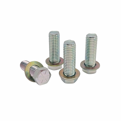Boulon hexagonal noir Dacromet sur mesure, revêtu d'une vis hexagonale à fil complet en zinc coloré et écologique.