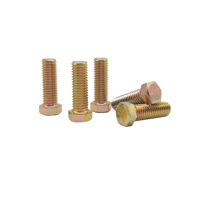 M10*30 Protection de l'environnement Couleur Zinc Externe Hexagonal Boulure Electrophoresis Noir Hexagonal Screw à dents complètes