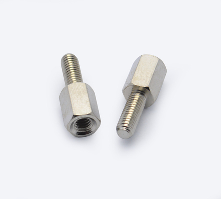 10.8mm Polissé Hex #4-40 Tête de l'acier vis d'arrêt d'acier inoxydable Hexagonal Single vis d'arrêt