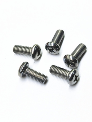 Screws de précision ultime pour l' électronique Zinc Nickel Alloy Phillips Pan Head Screws auto-collant