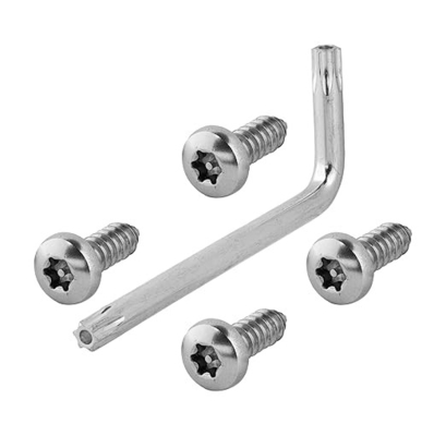 Vis de plaque d'immatriculation anti-vol à l'épreuve de la rouille Étiquette de voiture en acier inoxydable Hardware de montage de plaque M6 1/4 " Vis anti-altération pour le support de cadre avant arrière