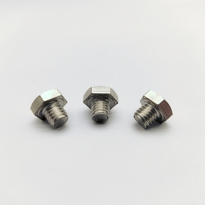 Boulons de roue chromés M8 Longueur 12,3 mm Tête hexagonale 13 mm Acier inoxydable