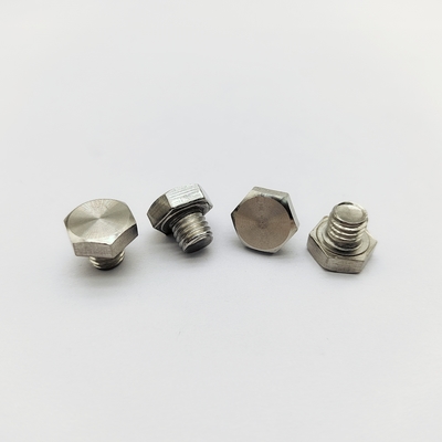 Boulons de roue chromés M8 Longueur 12,3 mm Tête hexagonale 13 mm Acier inoxydable