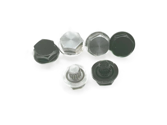 Le moyeu de roue noir d'électrophorèse d'alliage d'aluminium visse la taille principale de M6x1.0 6.8mm