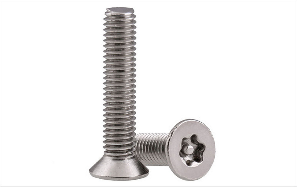 Screws à torque à tête plate en acier inoxydable 304 Screws à torque à tête plate à main droite
