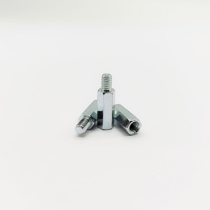 Écrou à hexagone homme-femme - de qualité industrielle - plaqué bleu-zinc - de M4 à M10