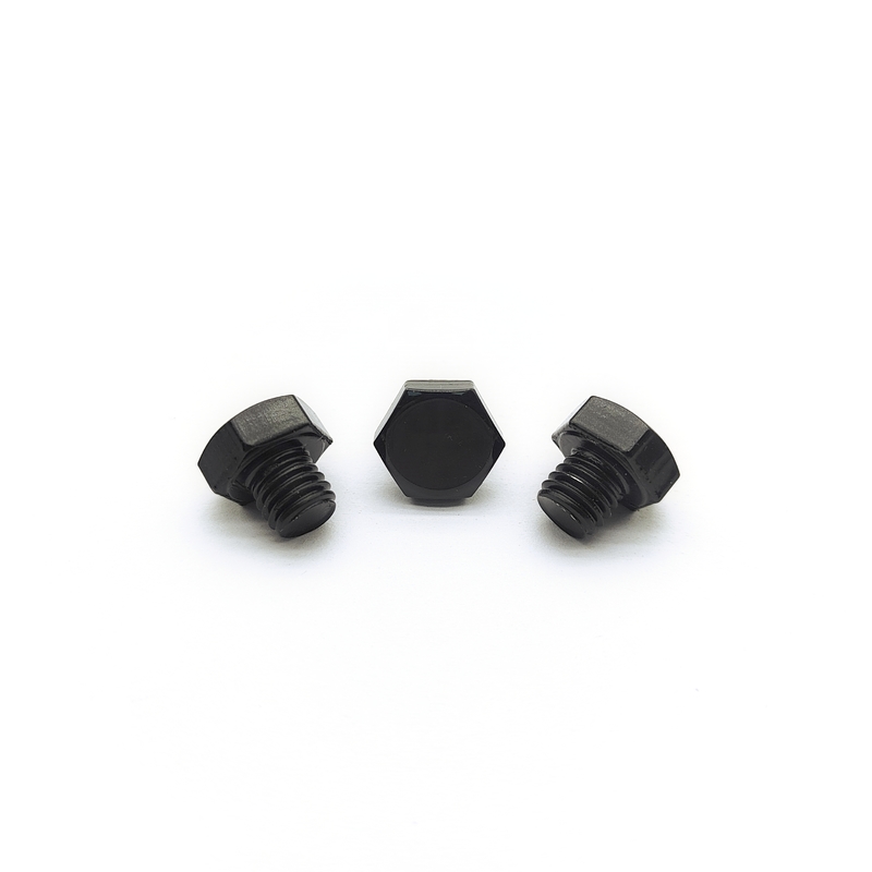 M8x1,25 mm boulon hexagonale en acier inoxydable 12,3 mm noir électroplaqué