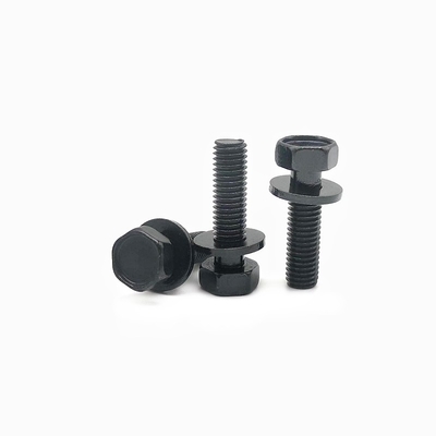 Écrou hexagonal combiné extérieur en acier au carbone de qualité 10.9
