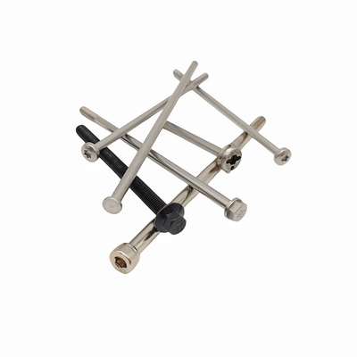 Traitement de l'étiquette de la couronne vis longue sur mesure pour moteur, vis à tête de prise hexagonale longue pour servo-moteur