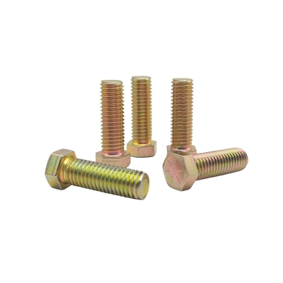 M10*30 Protection de l'environnement Couleur Zinc Externe Hexagonal Boulure Electrophoresis Noir Hexagonal Screw à dents complètes