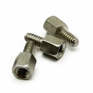 10.8mm Polissé Hex #4-40 Tête de l'acier vis d'arrêt d'acier inoxydable Hexagonal Single vis d'arrêt