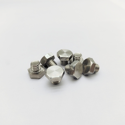 Boulons de roue chromés M8 Longueur 12,3 mm Tête hexagonale 13 mm Acier inoxydable