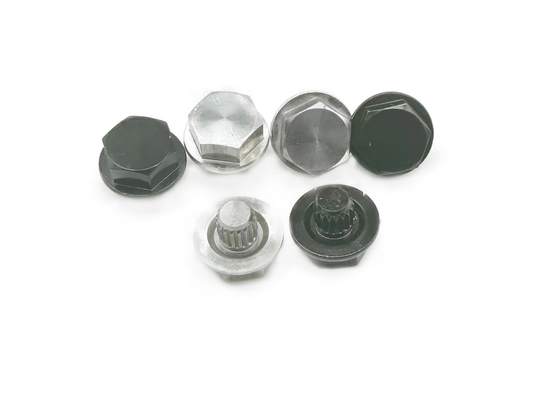 Le moyeu de roue noir d'électrophorèse d'alliage d'aluminium visse la taille principale de M6x1.0 6.8mm